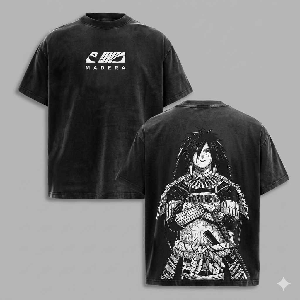 Madara Uchiha Naruto Premium Drop Shoulder T-Shirt – Anime Oversized Streetwear