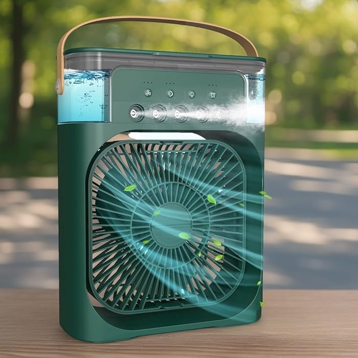 Air Cooling USB Fan with LED Night Light Water Fan